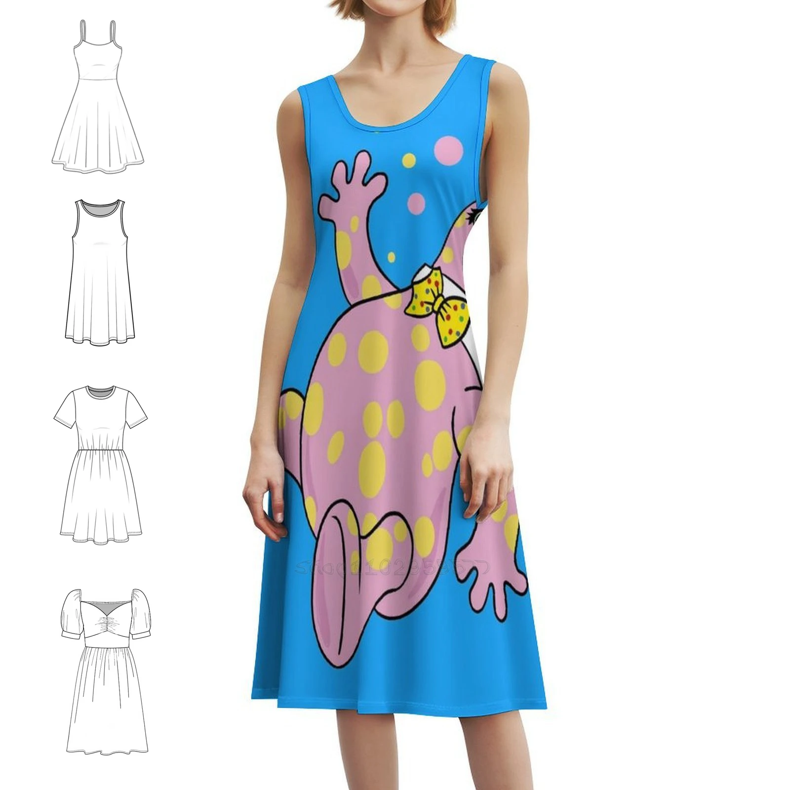 

Женское уличное платье в стиле хип-хоп Blobby с графическим принтом, вечерние клубные платья Blobby Mr Blobby Blobby Noels House, женские платья