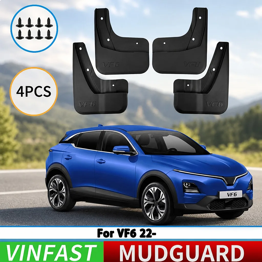 

For VinFast VF6 2022-2025 Car Tire Splash Guards Mud Flaps Front Rear Fenders 4Pcs Auto Parts