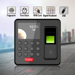 従業員時代2.4インチの生体認証指紋アクセスデジタルrfidパスワード指紋センサー