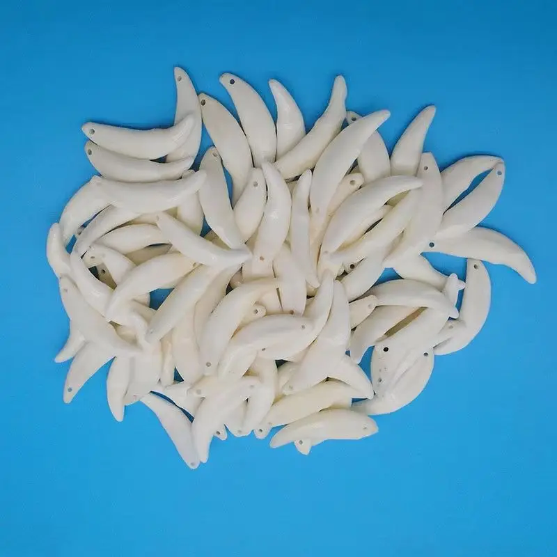 10Pcs Tibet Wolf Teeth Tooth Charm Pendant for Necklace Jewelry Making Accessories