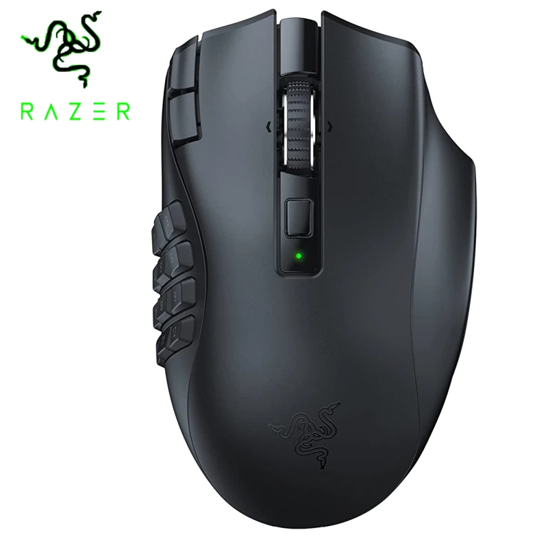 

Беспроводная игровая мышь Razer Naga V2, гиперскоростная игровая мышь с 19 программируемыми кнопками, с оптическим датчиком 30K