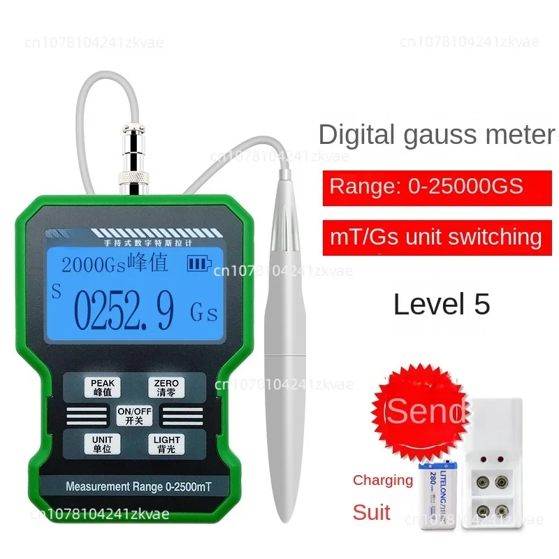 KT-101 Gauss meter magnetic detection instrument magnetic field magnetic measurement instrument handheld digital Tesla meter