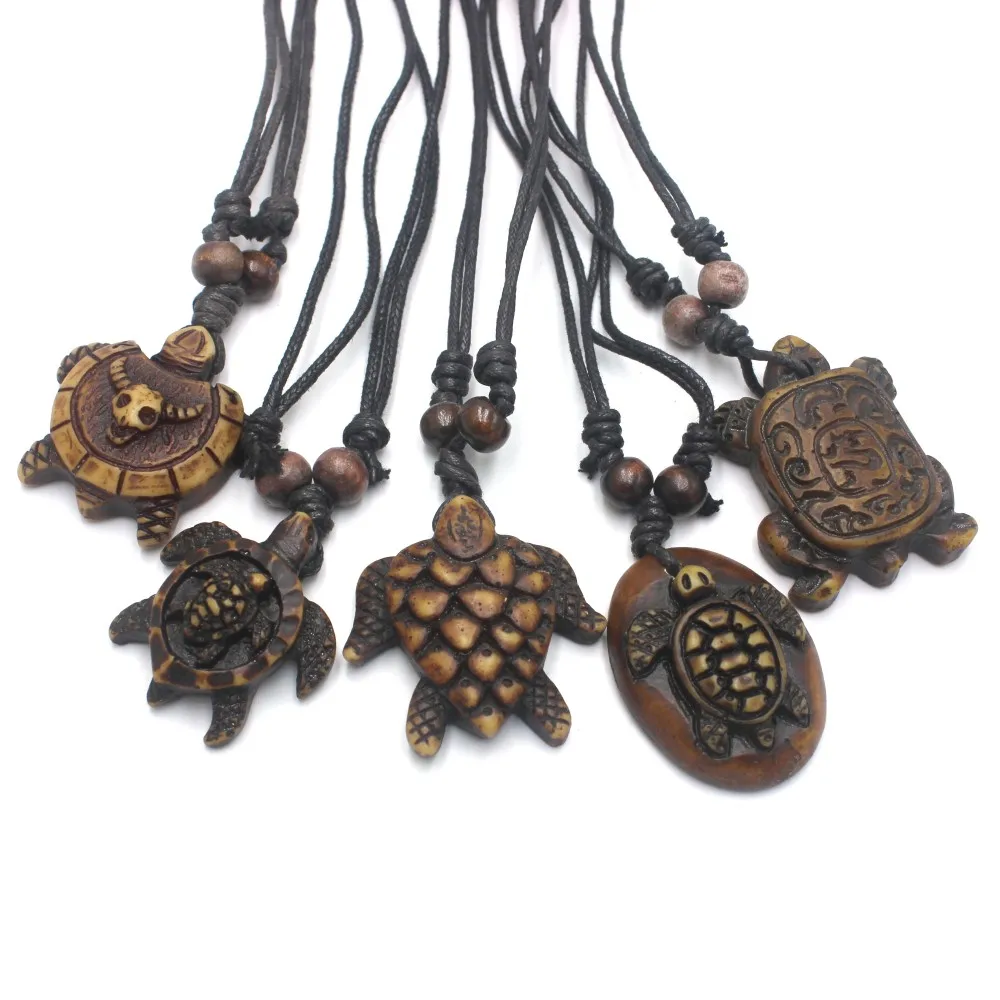 12pcs/Lot Vintage Sea Turtles Pendant Necklaces Hawaiian Turtle Charms Surfer Jewelry Wholesale Gothic for Men Women - view 4