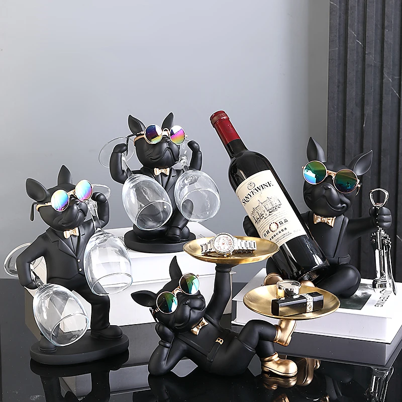 

Contemporary Acrylic Wine Bottle Holder - Minimalist Bar Cabinet Decor for Living Room Kitchen Modern Home Accessories