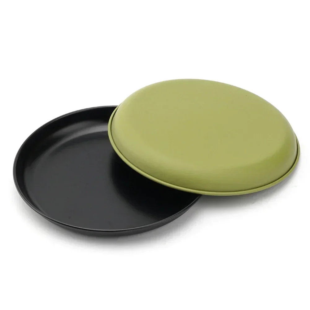 Camping Tableware Titanium Plate Tourist Dishes Food Pan Kit Dinner Set For Outdoor Bushcraft Picnic With Non-stick Coating