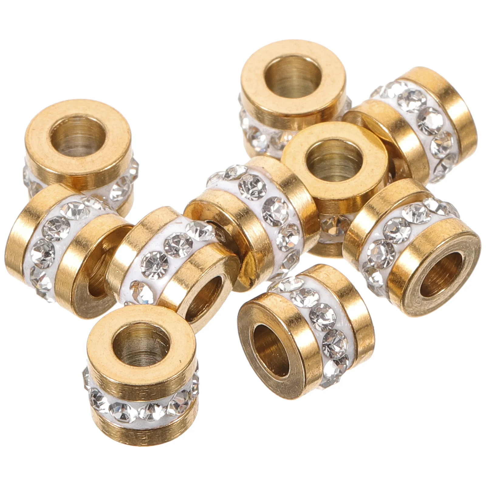 

10Pcs Stainless Steel Spacer Beads Metal Spacer Beads for Bracelet Necklace DIY Jewelry Making Accessories Metal Bead