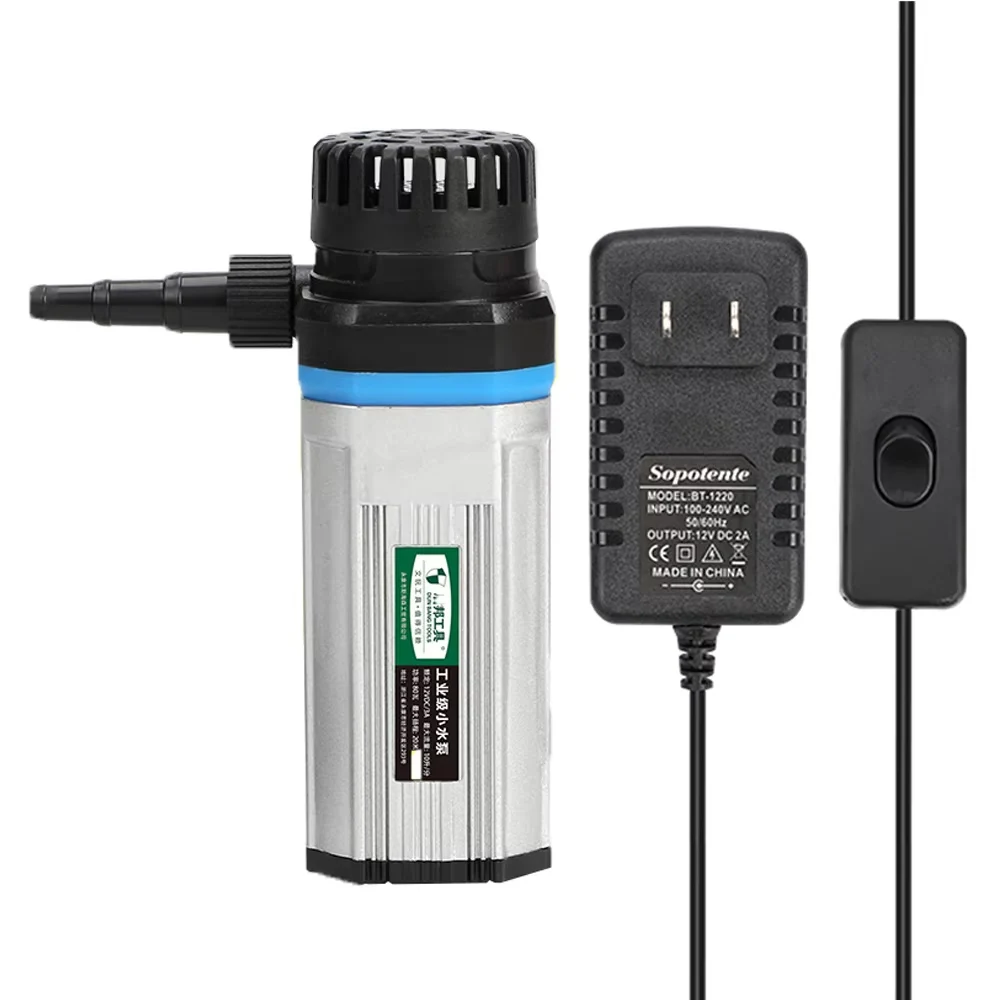 12V DC Mini Máy Bơm Chìm Nâng 10M/15M/20M Máy Bơm Nước 220V Micro Chìm Bơm Nước Động Cơ
