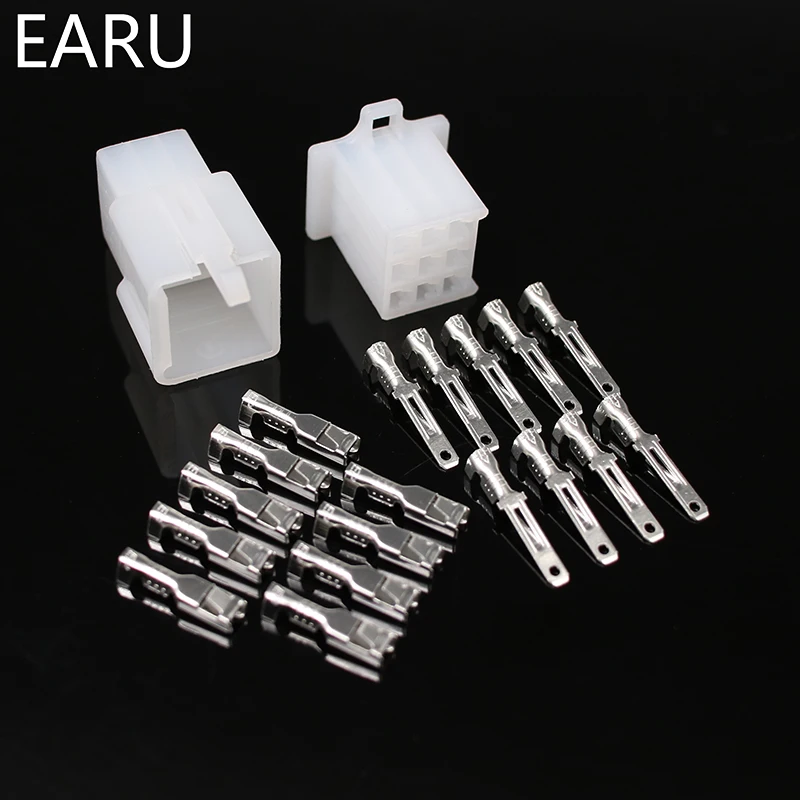 10set/lot 2.8mm 2/3/4/6/9 pin Automotive 2.8 Electrical wire Connector Male Female cable terminal plug Kits Motorcycle ebike car