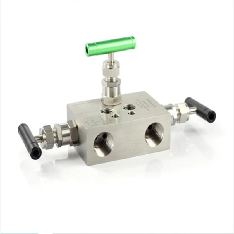 

stainless steel multi port with vent plug instrumentation manifolds 1/2'' 1/4'' OD NPT gauge valves