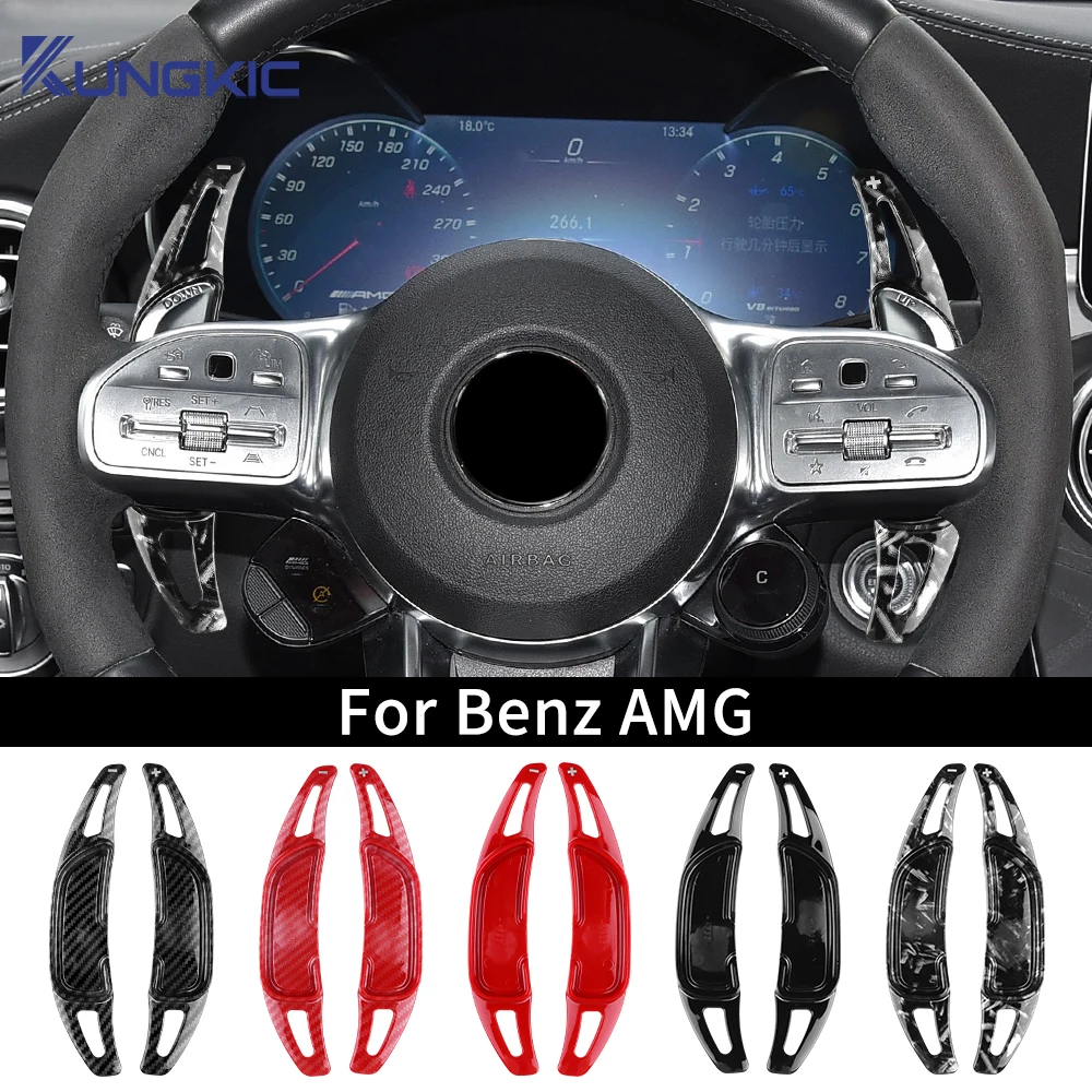 For Mercedes AMG 2016-2023 Steering Wheel Paddle Shifters ABS Gear Shift Extensions Interior Accessories Styling Interior Upgrad