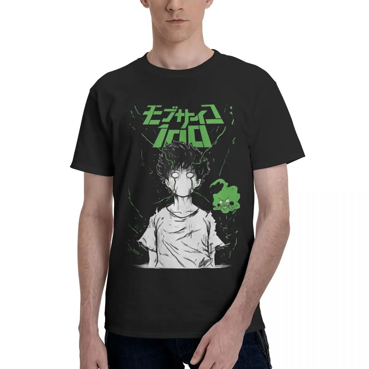 

Mob Psycho 100 Anime Manga Strip 100% Cotton Casual Breathable Confortable Summer Short Sleeve T-Shirt Funny Gifts