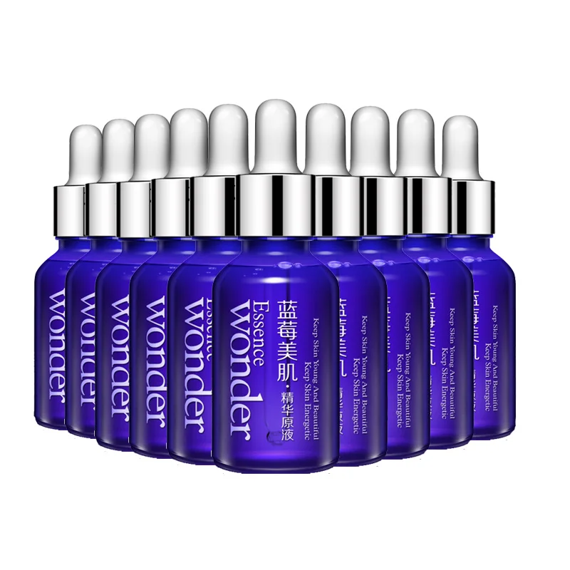 Blueberry Wonder Essence Serum Face Lifting Anti Aging Wrinkle Serum Of Youth Organic Cosmetic Charm Liquid Skin Care 10PCS