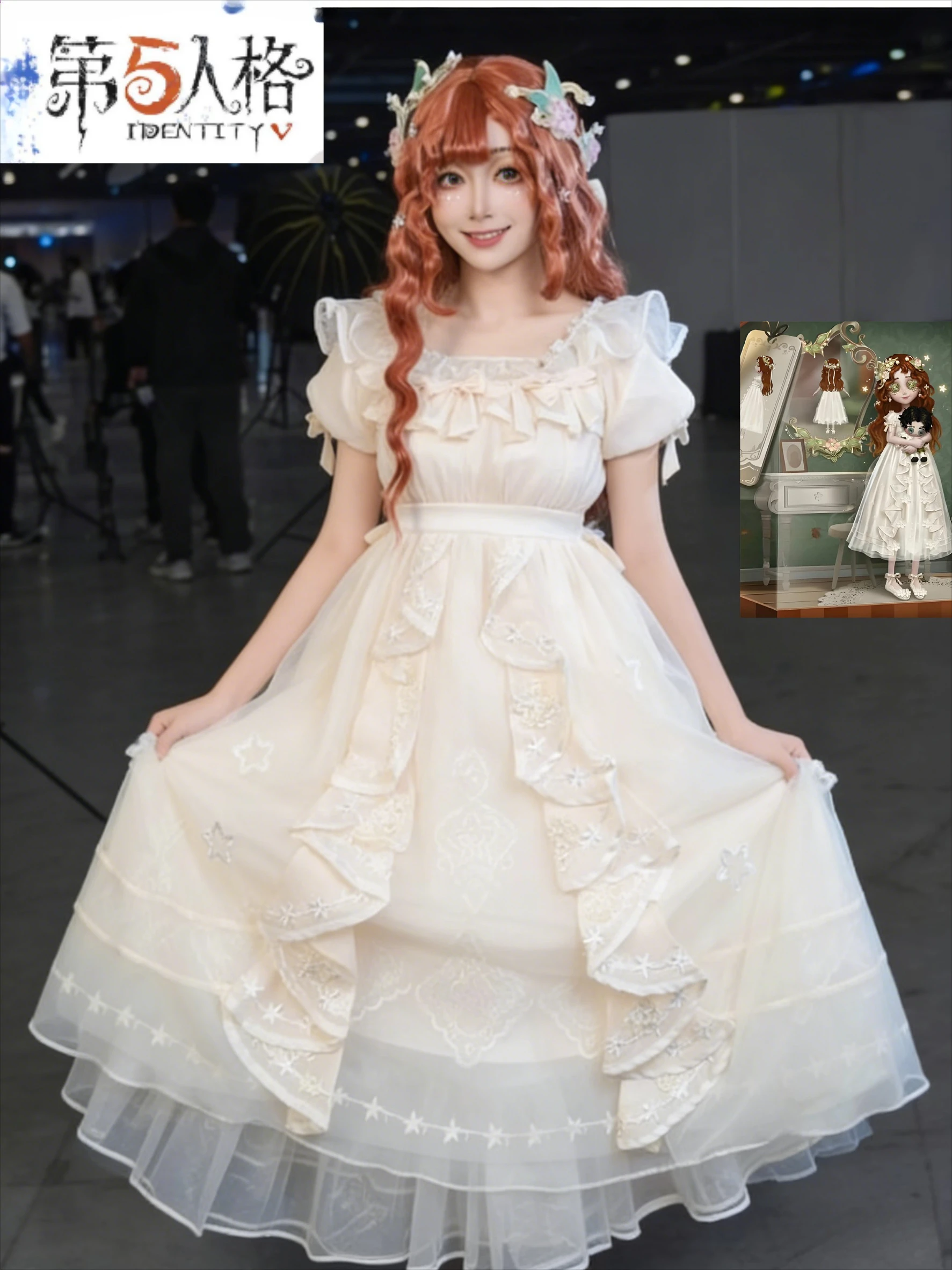 

Identity V Little Girl Cosplay Costume Wig Eurydice Memory Alice DeRoss Dress Anniversary Rare Fashion Role Play Costume and Wig