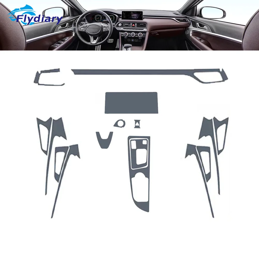 For Genesis G70 2021-2023 Car interior Center console transparent TPU Paint protective film Anti scratch sticker LCD screen PPF