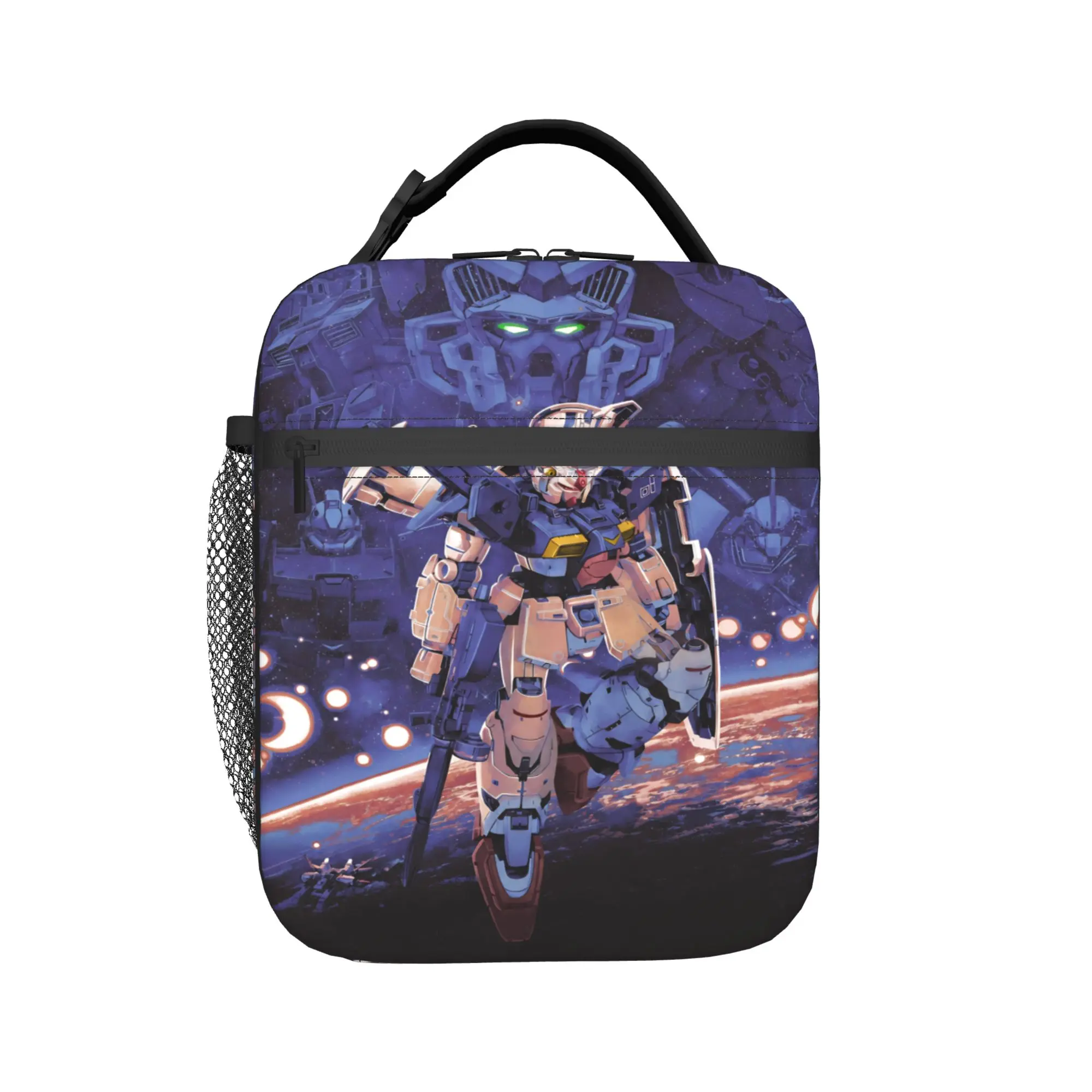 mobile suit gundams Merch Insulated Lunch Bag For Outdoor  Storage Food Boxes Reusable Thermal Cooler Lunch Boxes