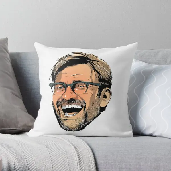 Delirious Klopp  Printing Throw Pillow Cover Home Anime Case Sofa Soft Decor Bedroom Cushion Pillows not include One Side