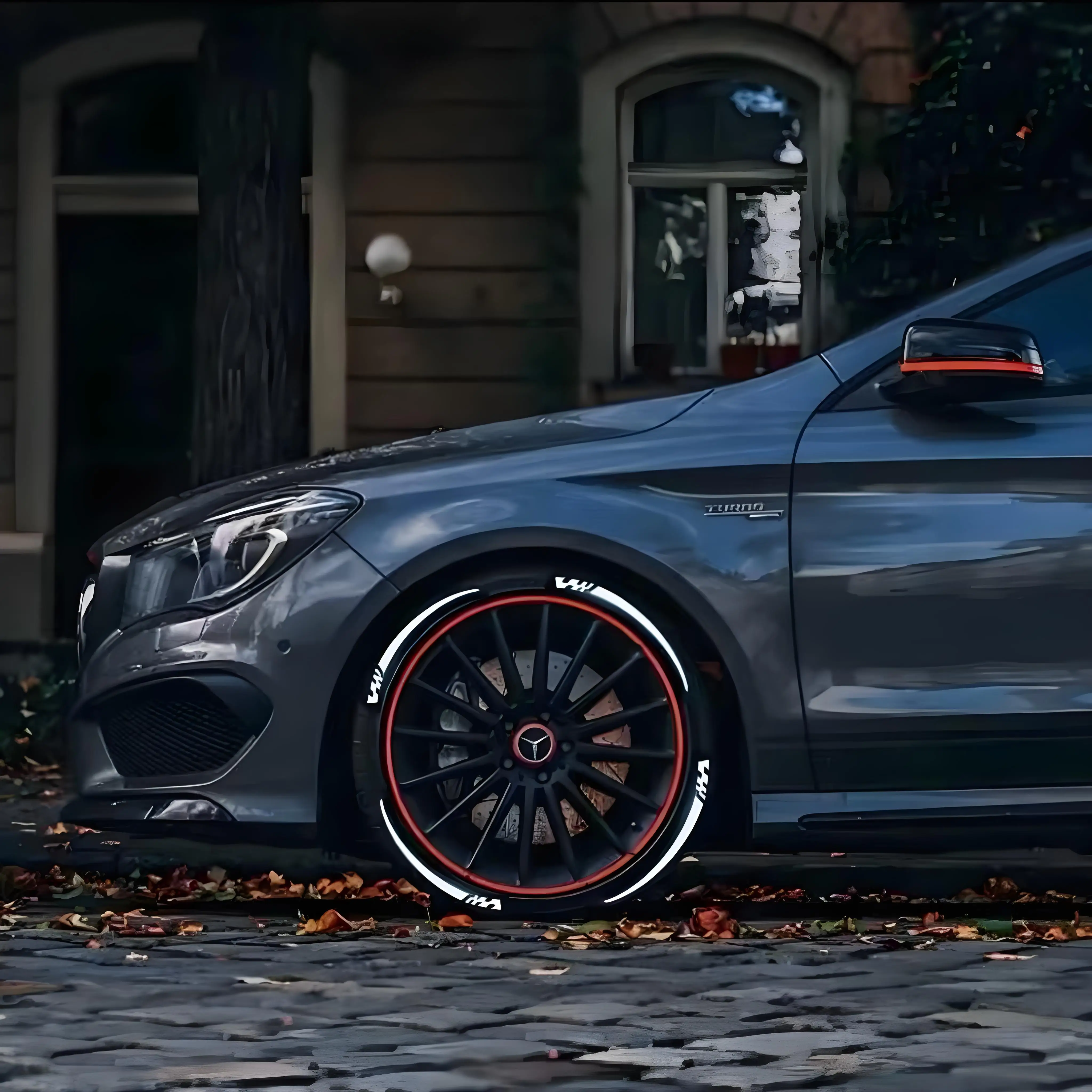 

16pcs Car Tire Wheel Stickers Car Tuning Universal 3D Permanent PVC Joined Tire Decor Decals Car Tyre Personalized Stickers