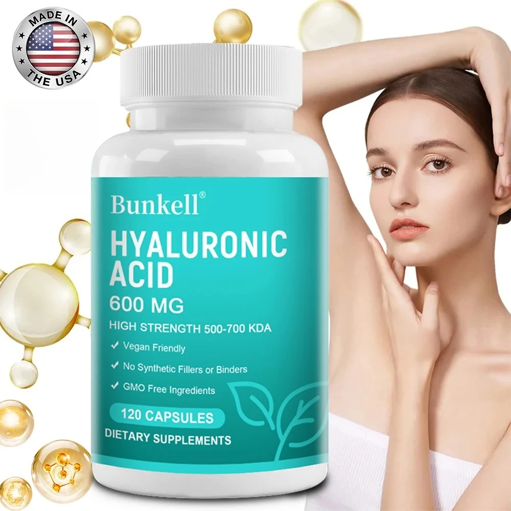 Hyaluronic Acid Capsules - 600 Mg Hyaluronic Acid Capsules - High Dose, 500-700 KDA - Non-GMO, No Synthetic Fillers or Binders