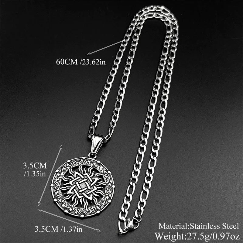 

Viking Retro Celtic Knot Pendant Necklace For Women Men Gold Color Party Stainless Steel Male Faith Chain Jewelry Accessories
