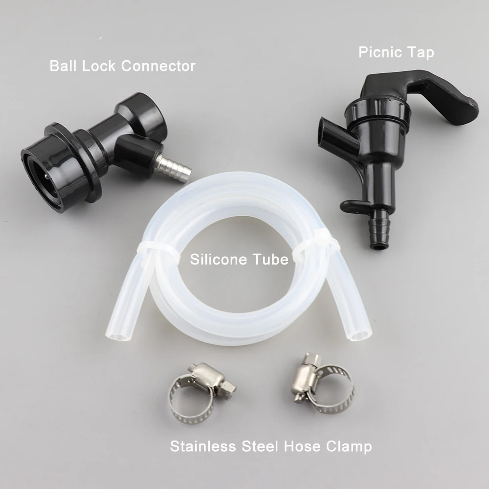 Tap Faucet Com Mangueira De Silicone, Ball Lock, Beer Line Assembly, Homebrew Kegging, Piquenique, Kegging, Dispenser, 50cm