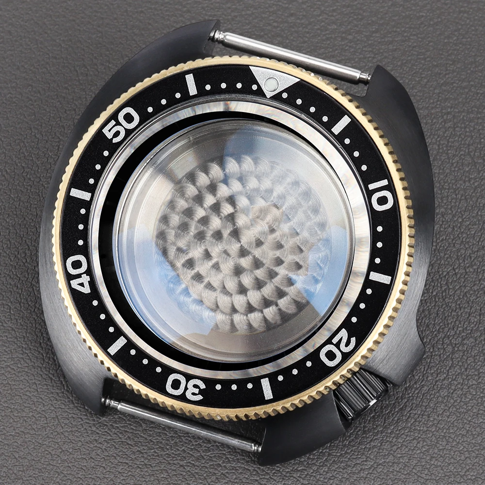44mm Men's Watch Case Sapphire Crystal Glass Fit NH35 NH36 NH38 NH70 NH72 4R36 Movement For Seiko SKX 6309 6105 Turtle Mod Parts