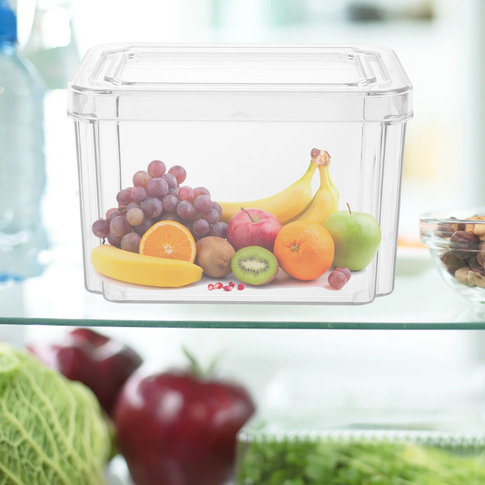 

3pcs PET Food Storage Containers Transparent Fridge ganizers Large Capacity Clear Refrigerator Bins Stackable Kitchen