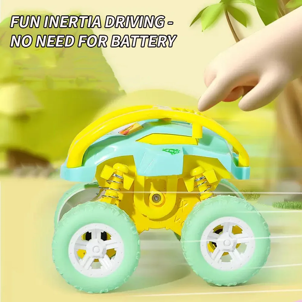 Four wheel drive inertia rolling off-road vehicle - battery free, sturdy and impact resistant - ideal winter Christmas gift
