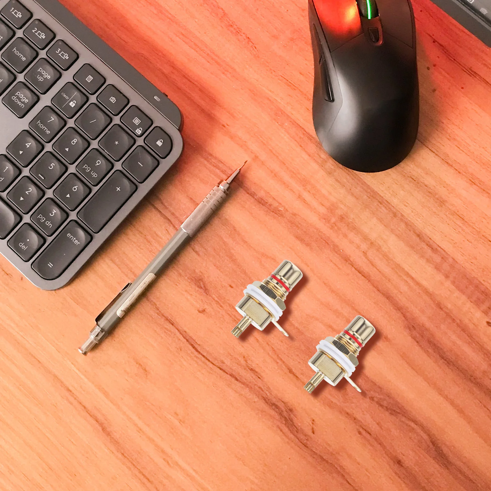 2Pcs Rca Female Socket Connectors Exquisite Craftsmanship Durable Long Time Use Lotus Shape Slot Rca Jacks Converter