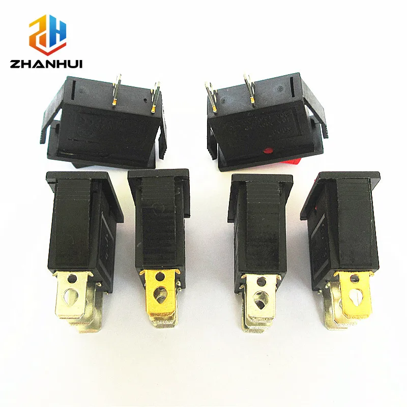 2Pcs KCD3 Power Rocker Switch 22x15mm LED Illuminated ON-OFF / ON-OFF-ON 2 Pin/3 Pin Rocker Switches for Automotive Appliances