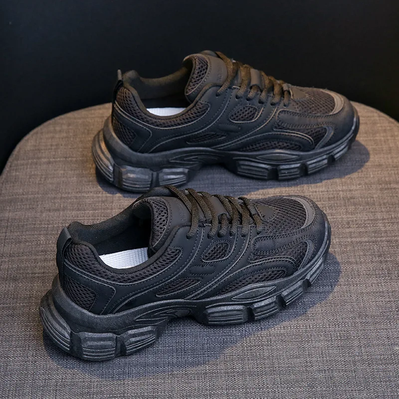 

Mesh Breathable Daddy Shoes 2026 Spring and Autumn New Korean Style Women's Sports Shoes Thick-soled Casual Shoes