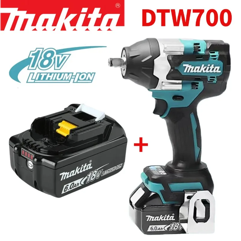 Makita DTW700 18V borstelloze elektrische sleutel Accuboormachine schroevendraaier Elektrisch gereedschap met hoog koppel Momentsleutel oplaadbare zemelen - afbeelding 2