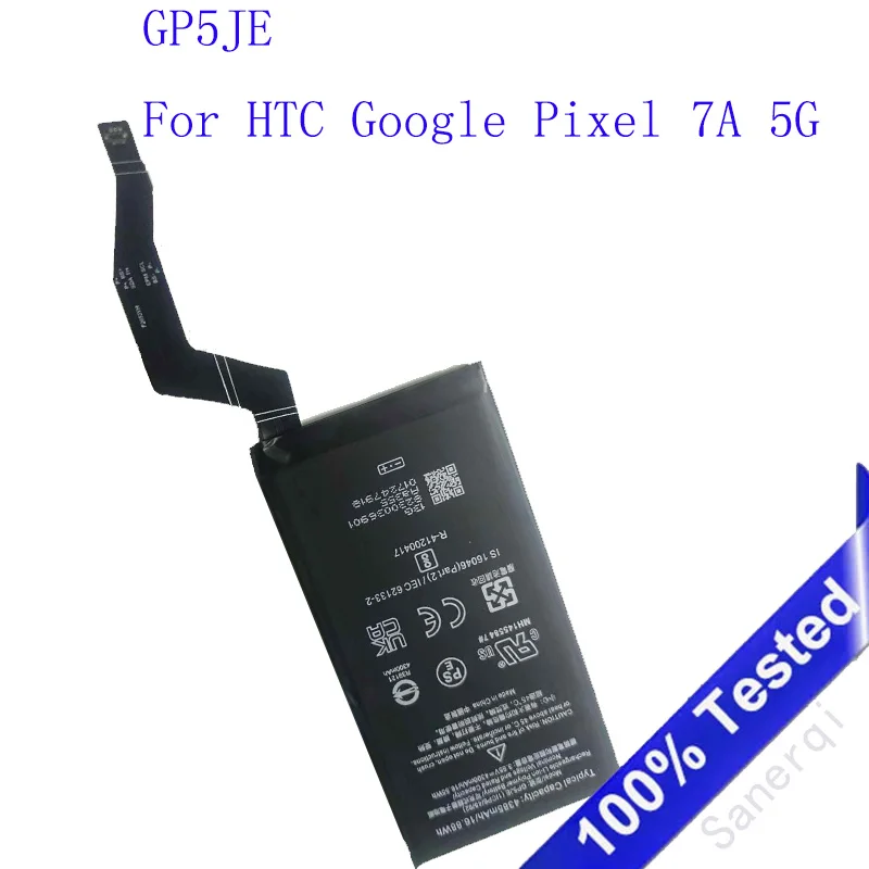 2025Years 4385mAh 100% Original Replacement Battery GP5JE For HTC Google Pixel 7A 5G Replace Battery Batteries Batteries