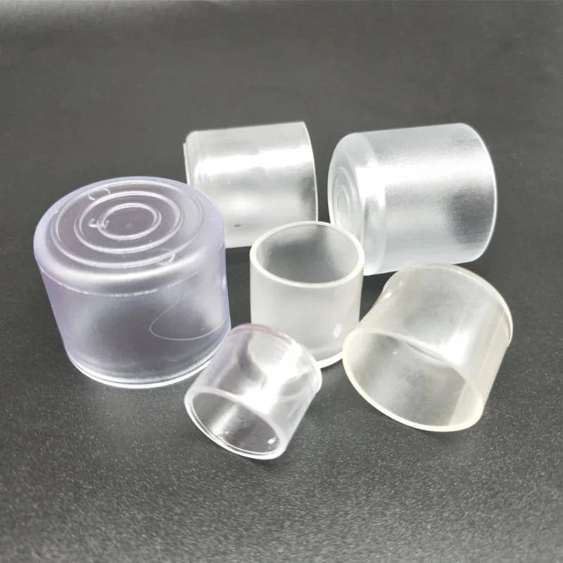 Protector Chair Leg Tip Cap Pad Clear Rubber Round Square Furniture Table Plug End Cover Socks Pipe Plug Furniture Leveling Feet