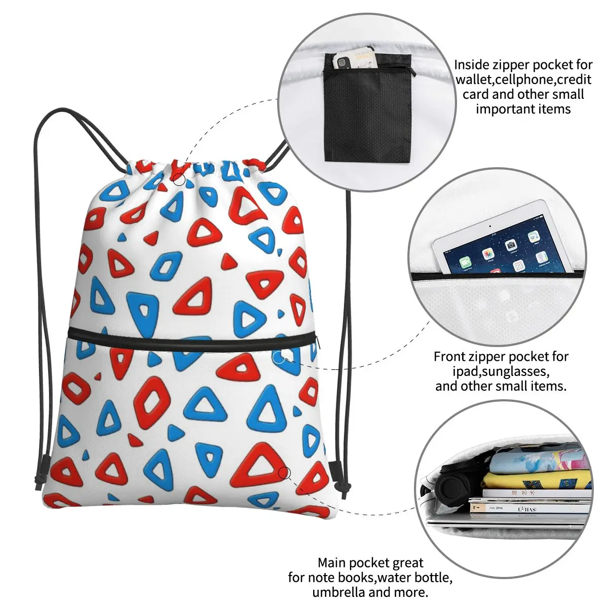 Togepi-mochila portátil con cordón para estudiantes, morral informal con bolsillo para libros, 1 unidad