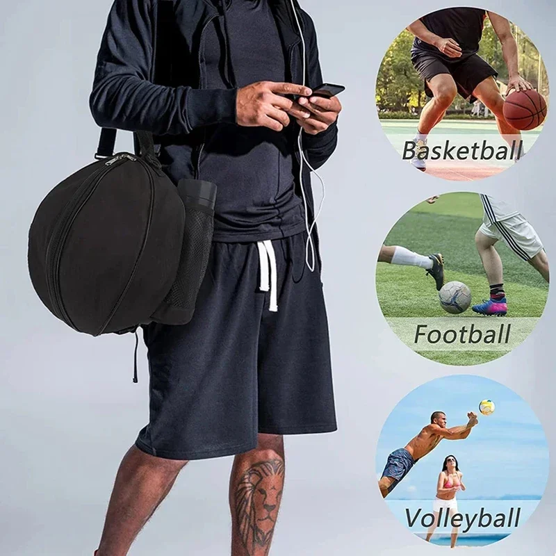 Adjustable Single Double Shoulder Storage Football Handbag Basketball Bag Volleyball Shoulder Bags Ball Backpack