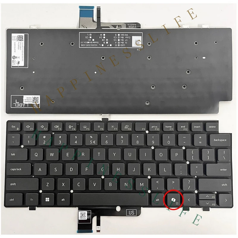 

PK+ For Dell Latitude 7440 7450 7640 7650 2-in-1 Laptop Backlit Keyboard Replacement