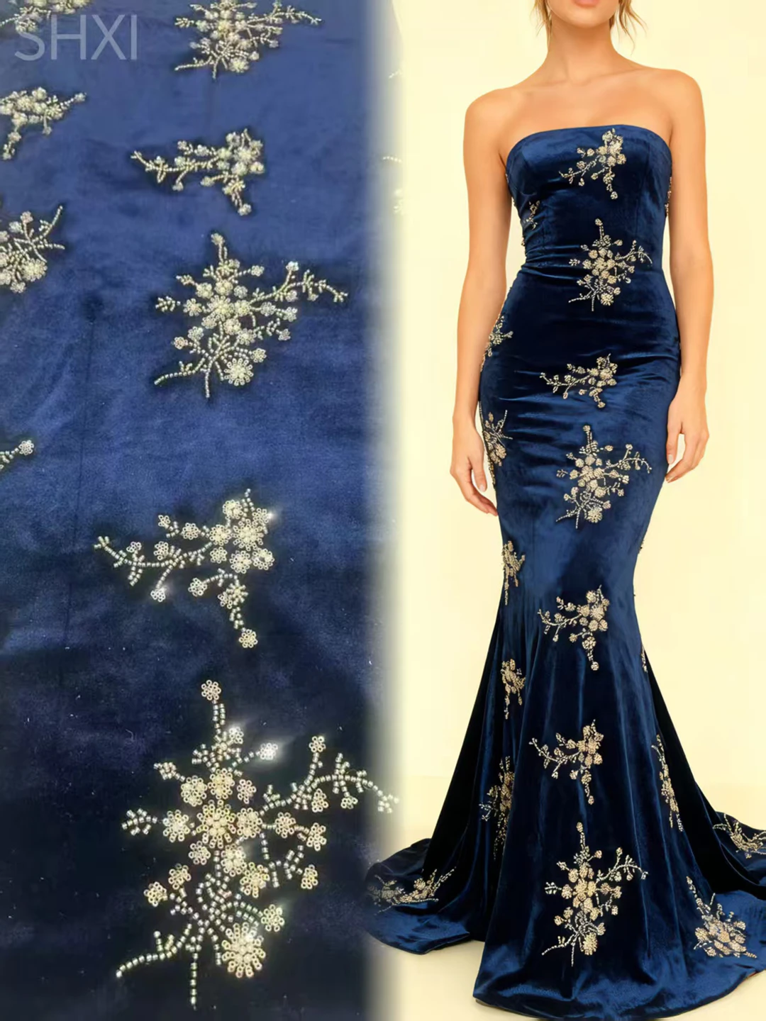 

2026 Hot on Sale Dubai Fabric High Quality Handmade Hot Embroidery Sequins Net Lace with Beads For Party Evening Dress