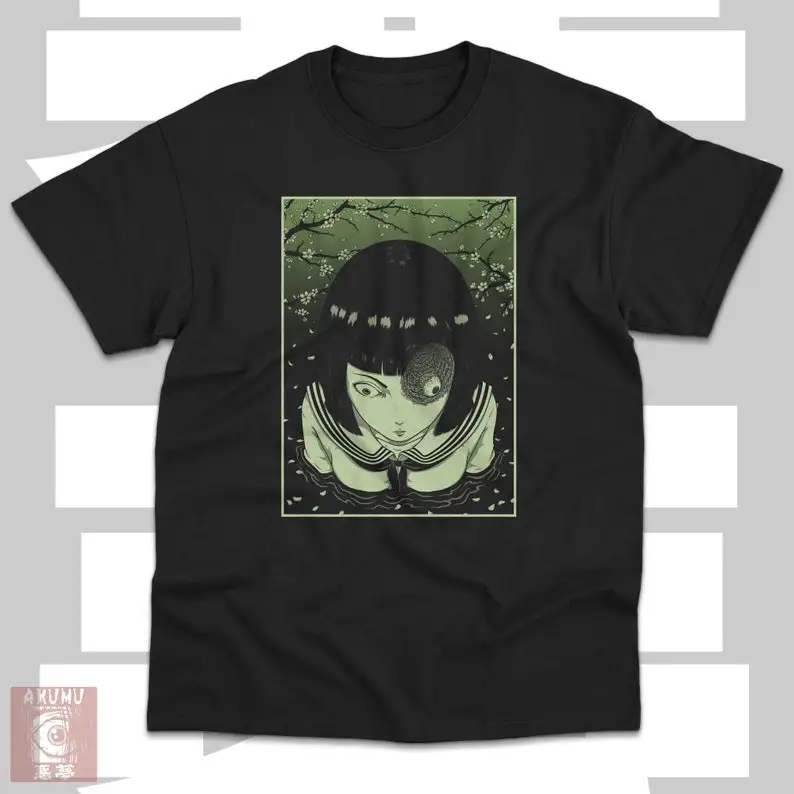 Consumed by Spirals - Horror Manga, Grotesque Art, Creepy Japanese Girl,  Macabre Art, Dark Aesthetic Unisex T-shirt