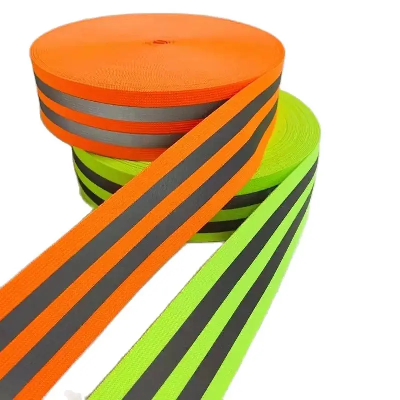 Reflective Elastic Ribbon for Vest Sewing, Safety Warning Tape, Webbing Accessories