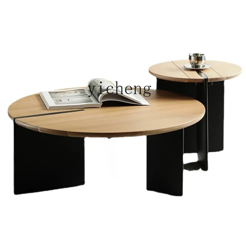 Small Coffee Table Living Room Home Expression Modern Minimalist Creative Round Small Apartment Coffee TableN10