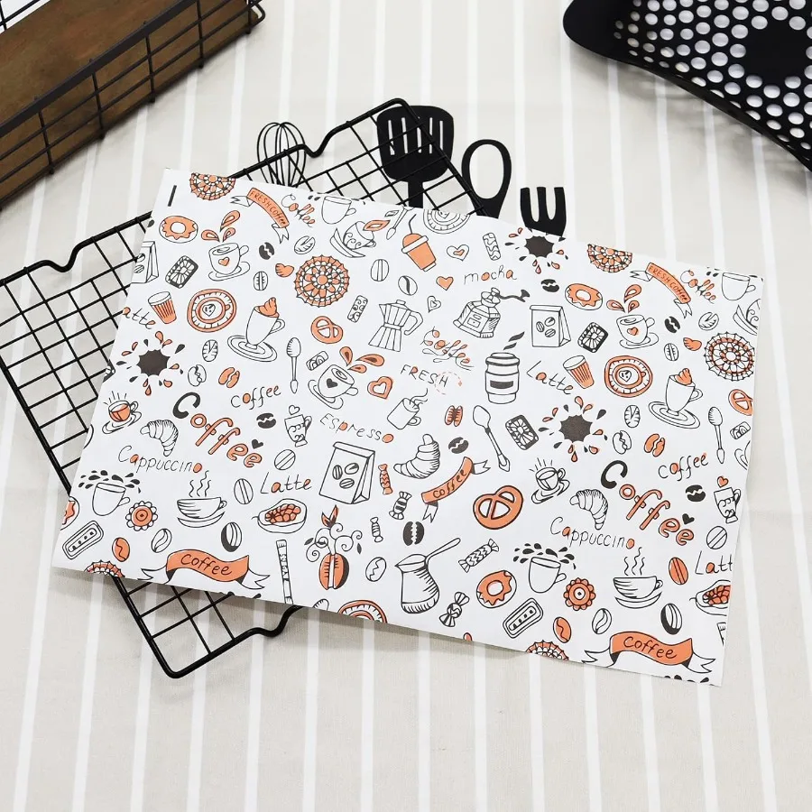 200 fogli di carta Deli 10 x 14 fogli di carta cerata premium resistenti al grasso per imballaggio alimentare, ideali per la sabbia