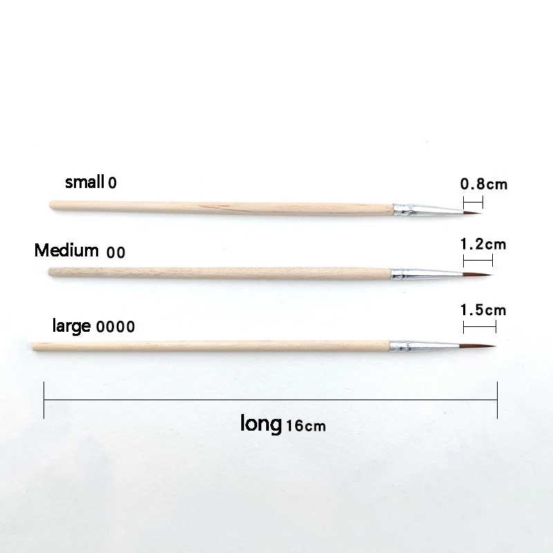 Hook Line Pen Wood Color Long Tail Nylonhair Painting Brush Children DIY Art Supplies Tool Stationery Watercolor Painting Pen