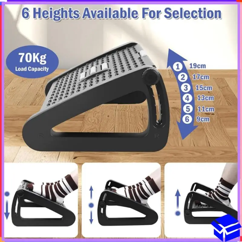 

Reliable Office Foot Rest, Foot Stool Removable Massage Roller Portable, Ergonomic Desk Footrest