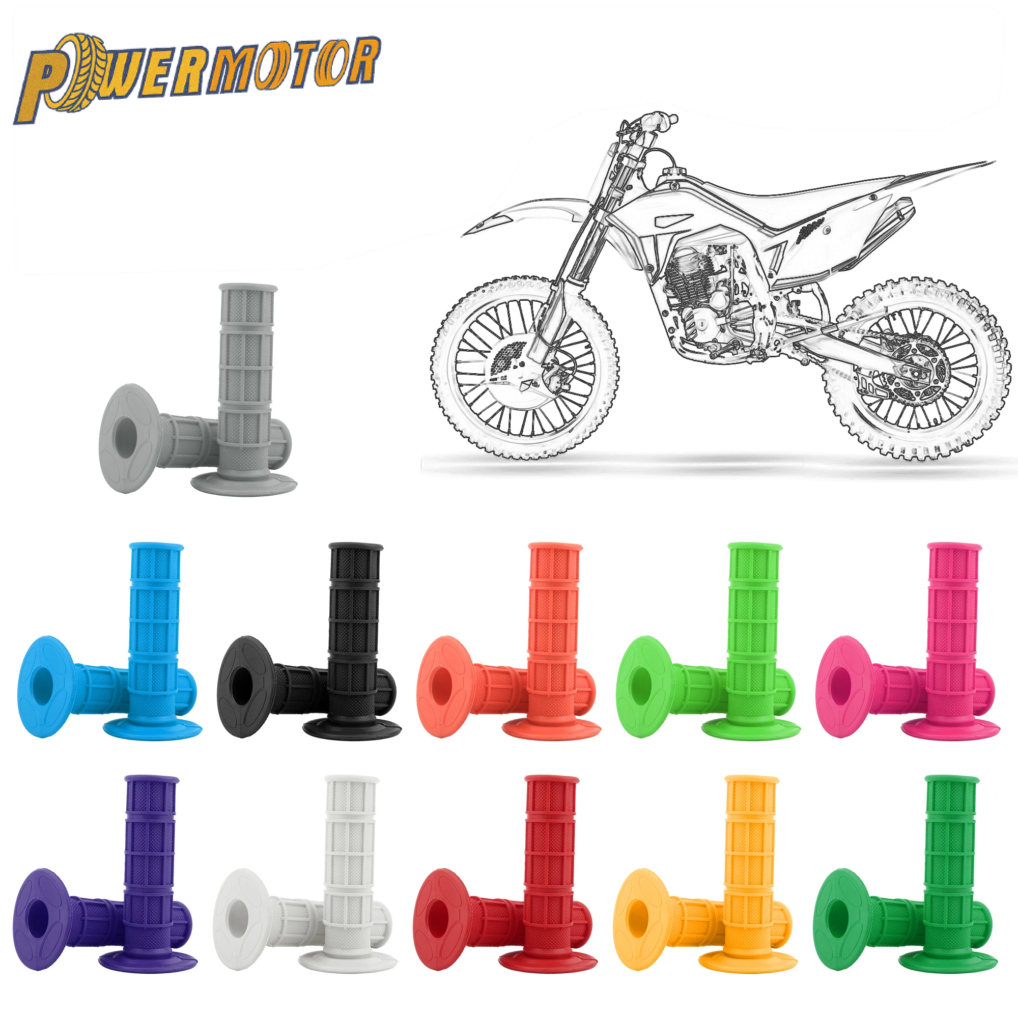 22mm 7/8 "Universal Motorrad Weiche Gummi Handgriffe Für Honda Kawasaki Yamaha Suzuki BMW KTM Dirt Bike Motocross zubehör