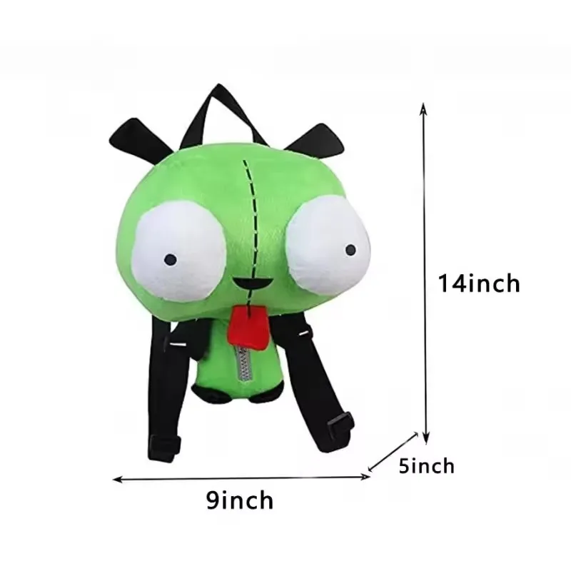 Nuovo Alien Invader Zim 3D Eyes Robot Gir Zaino Carino Peluche Ripiene Kawaii Peluche Zaino per Ragazzi Ragazze Regali Di Compleanno