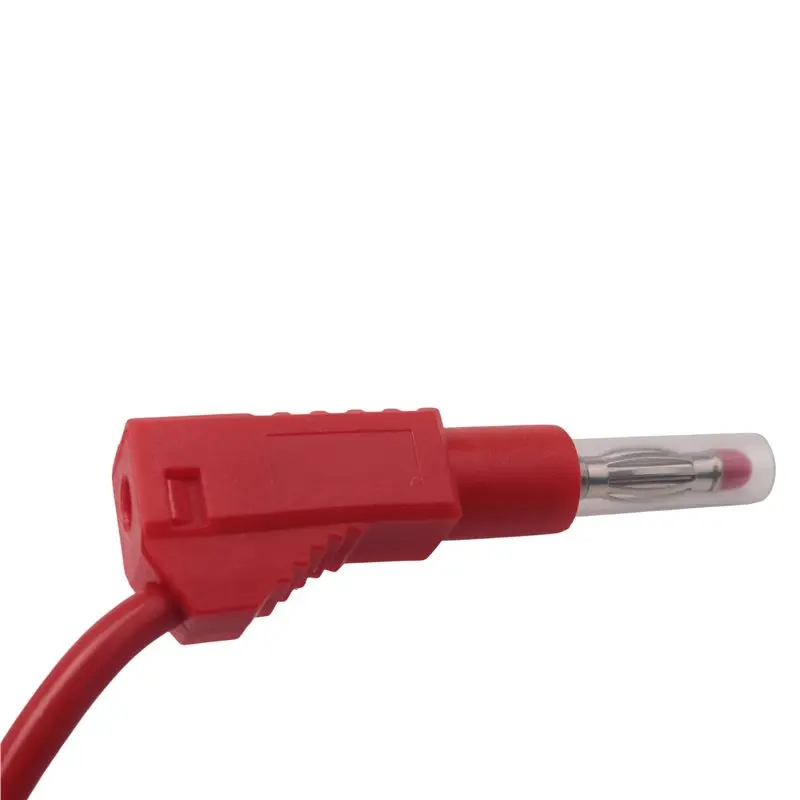 ABCA-2Pcs Multi-Meter Test Leads Cable Jumper Wire Line Security 4Mm Banana Plug Retractable Test Tool Red Durable Easy Install