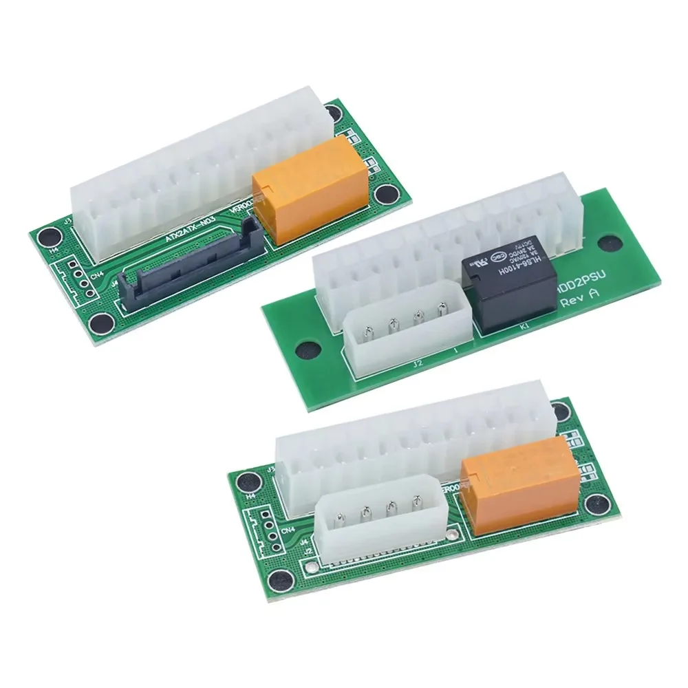 New add2psu VER004 ATX 24Pin to Molex 4Pin SATA Dual PSU Power Supply Sync Starter Extenr Cable Card For BTC Miner Machine