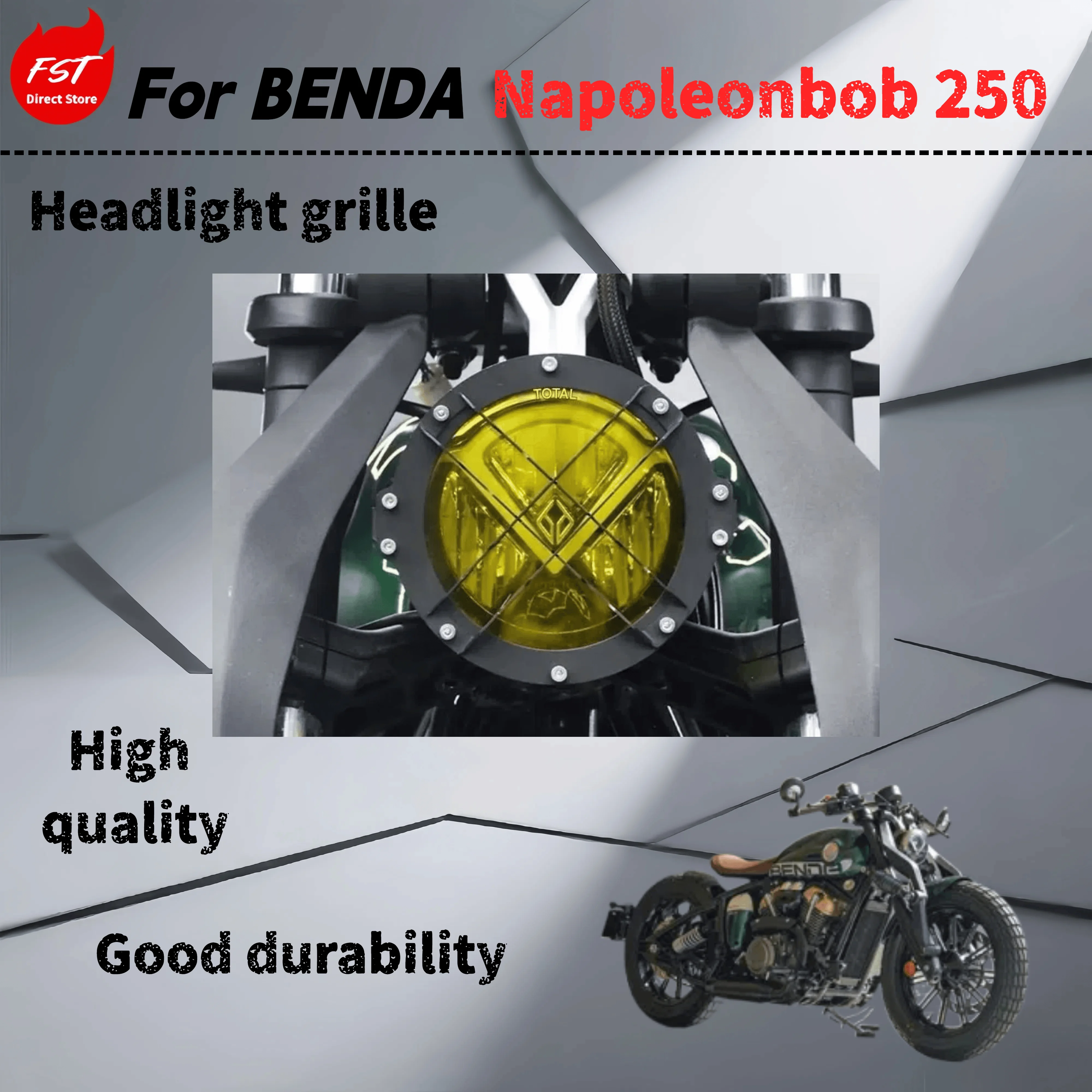 

For Benda Napoleonbob 250 modified original car headlight net retro lampshade protective cover