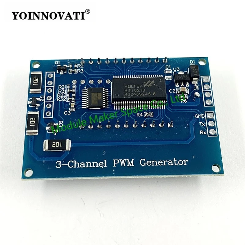 1Pcs 3 Channel PWM Pulse Frequency Duty Cycle Adjustable Module Square Wave Rectangular Wave Signal Generato XY-LPWM3