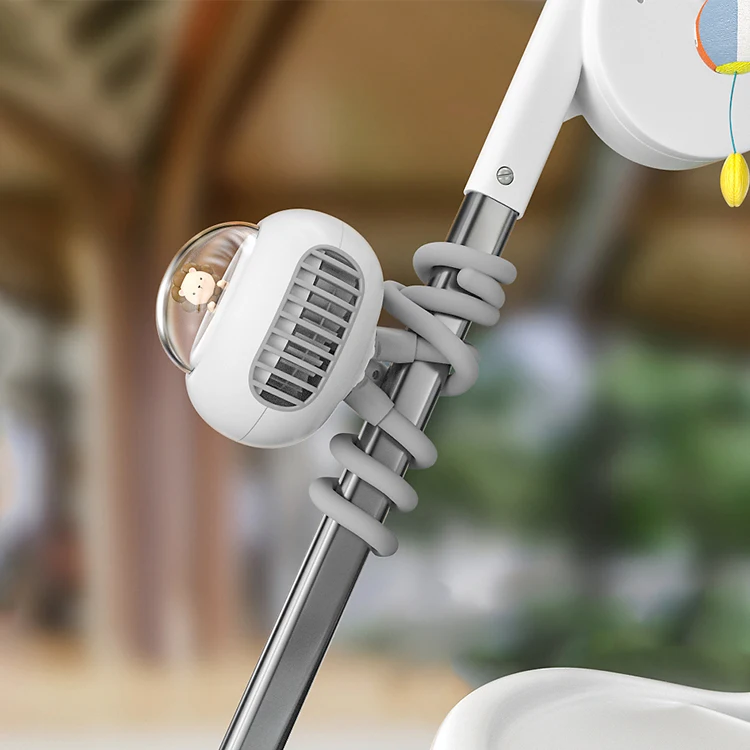 مروحة كهربائية ثلاثية القوائم لسطح المكتب بقدرة 1200 مللي أمبير في الساعة، مروحة محمولة قابلة لإعادة الشحن للسفر، مروحة عربة أطفال صغيرة بمنفذ USB